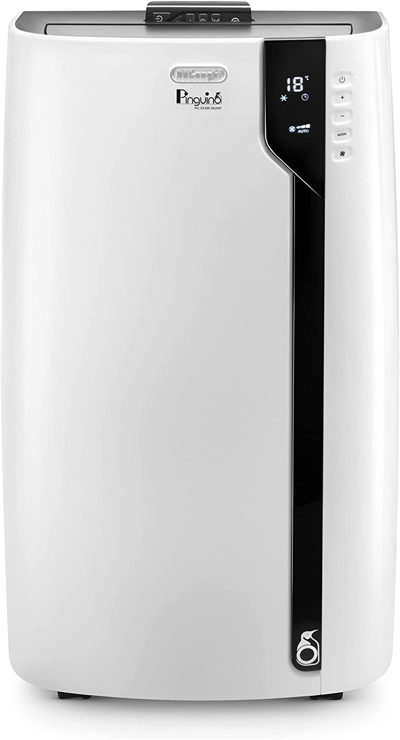 De'Longhi Pinguino PACEX100 Silent Portable Air Conditioner 110m³, 10,000 BTU, A++ Energy Efficiency [Energy Class A++]