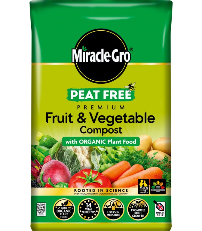 Miracle Gro Organic Fruit & Veg Peat Free Compost 40L