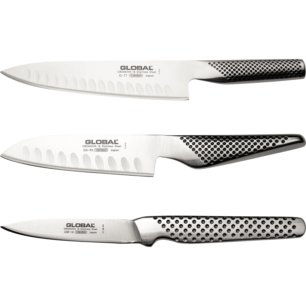 Global Air Kaze 3 Piece Knife Set Includes G-77 GS-90 GSF-15