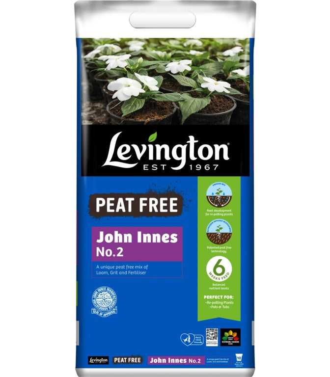 Levington Peat Free John Innes No 2 Compost 10L