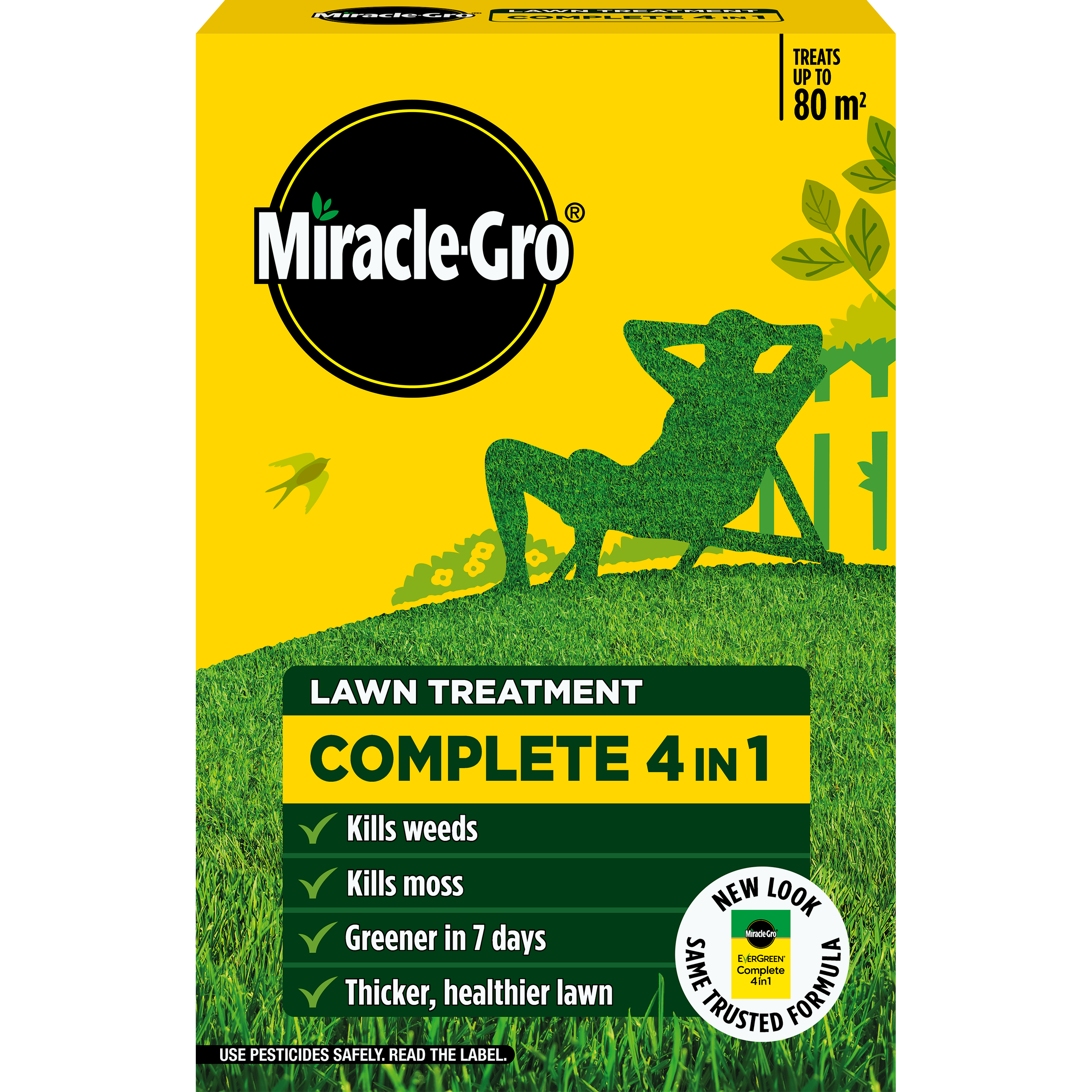 Miracle-Gro Complete 4-in-1 Lawn Feed & Weed 80m2 Carton