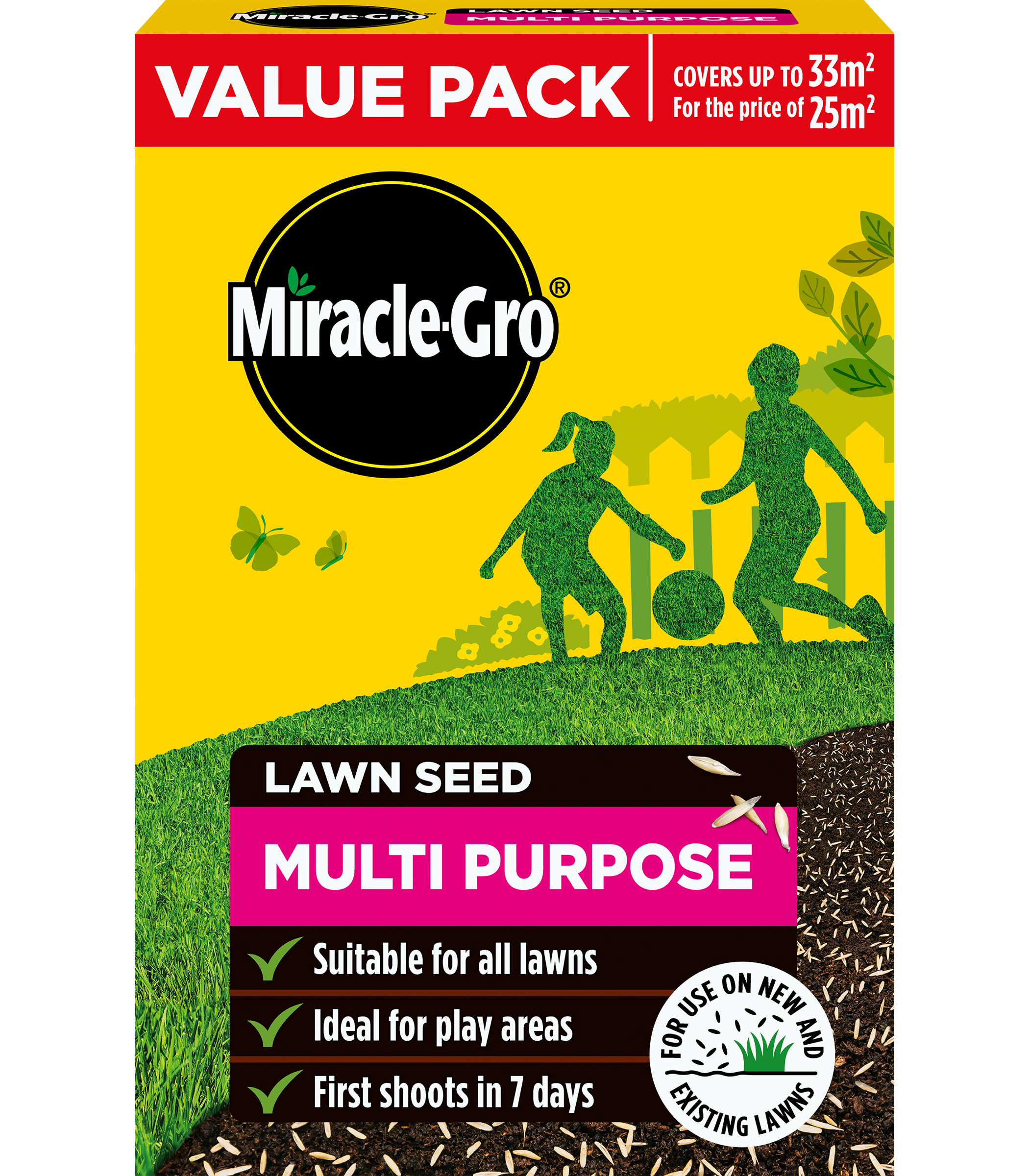 Miracle-Gro Multi Purpose Lawn Grass Seed 33m2 1kg