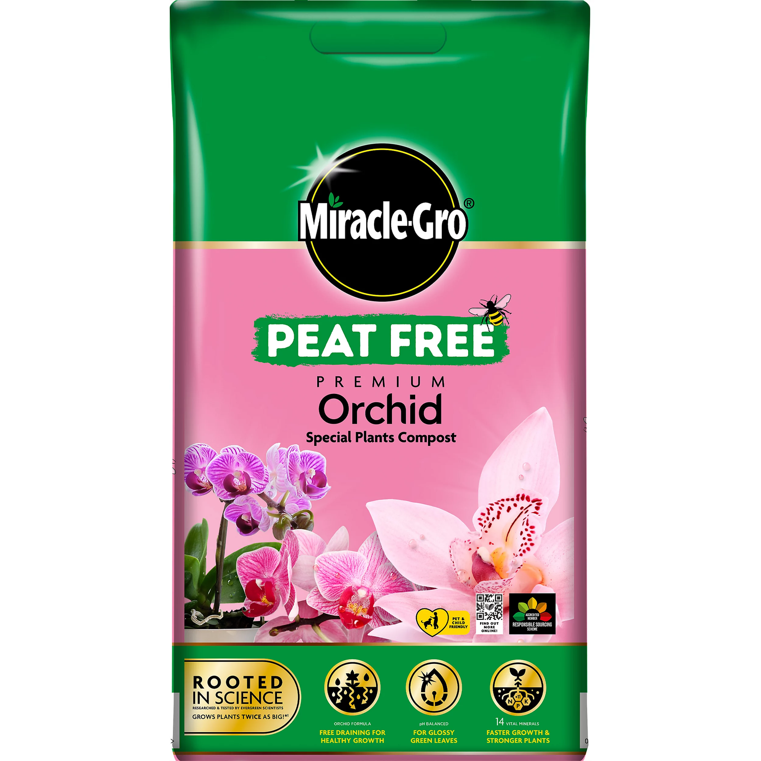 Miracle-Gro Peat Free Premium Orchid Compost, 10L Bag