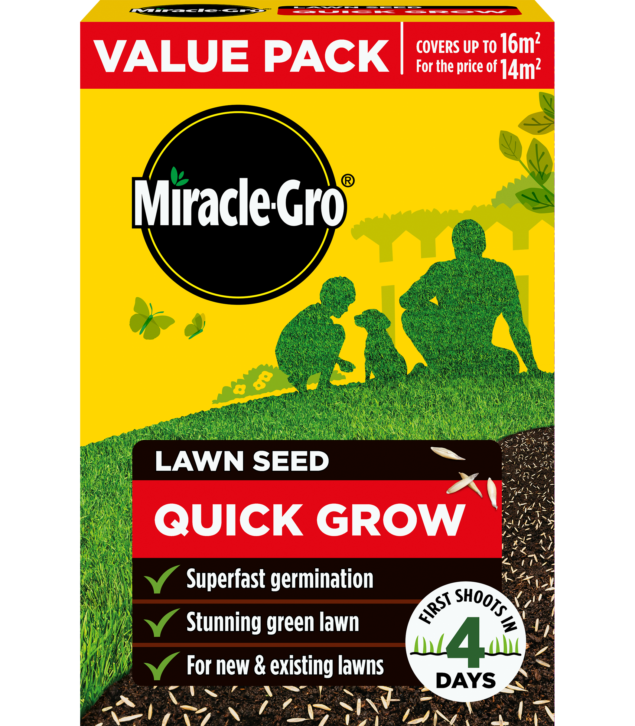 Miracle-Gro Quick Grow Lawn Grass Seed 16m2 480g