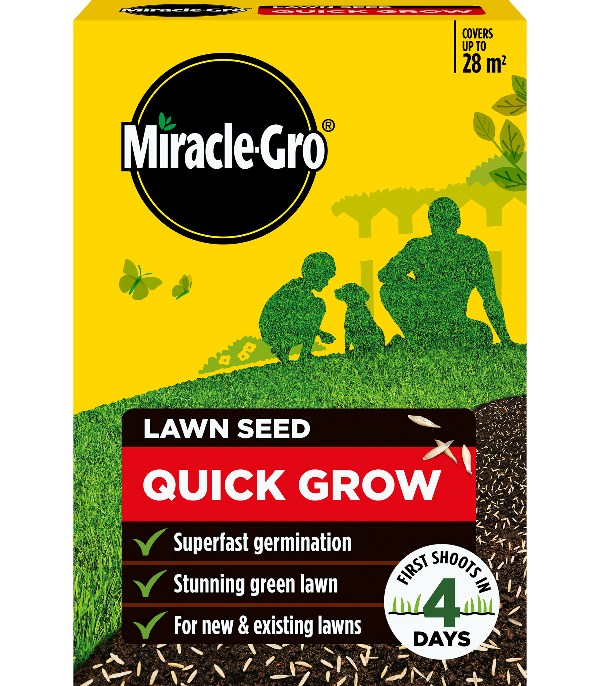 Miracle-Gro Quick Grow Lawn Grass Seed 28m2 840g