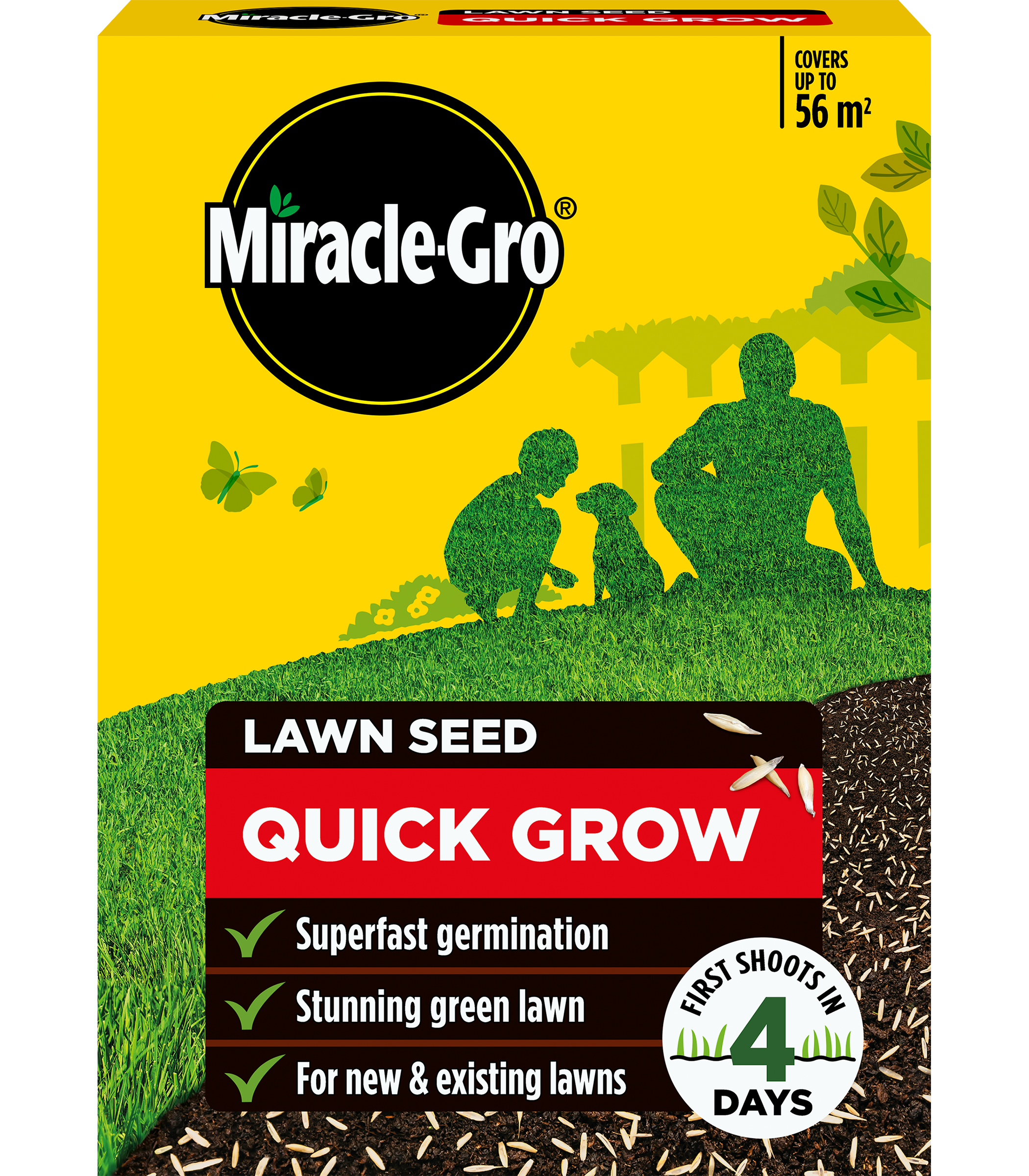 Miracle-Gro Quick Grow Lawn Grass Seed 56m2 1.68kg
