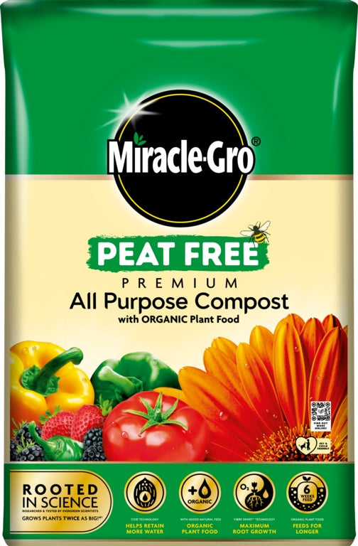 Miracle-Gro All Purpose Organic Peat Free Compost 40L