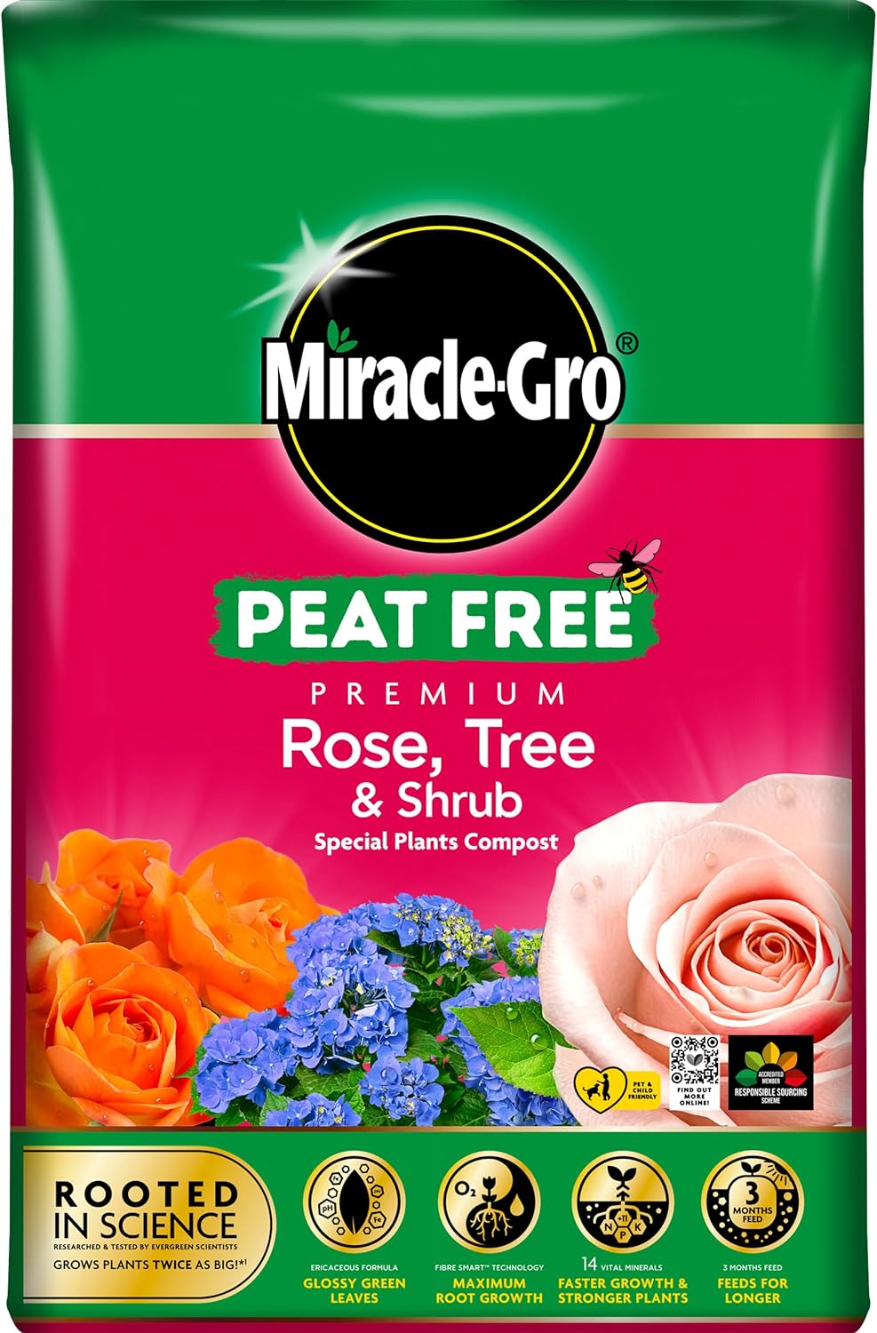 Miracle-Gro Peat Free Rose, Tree & Shrub Compost