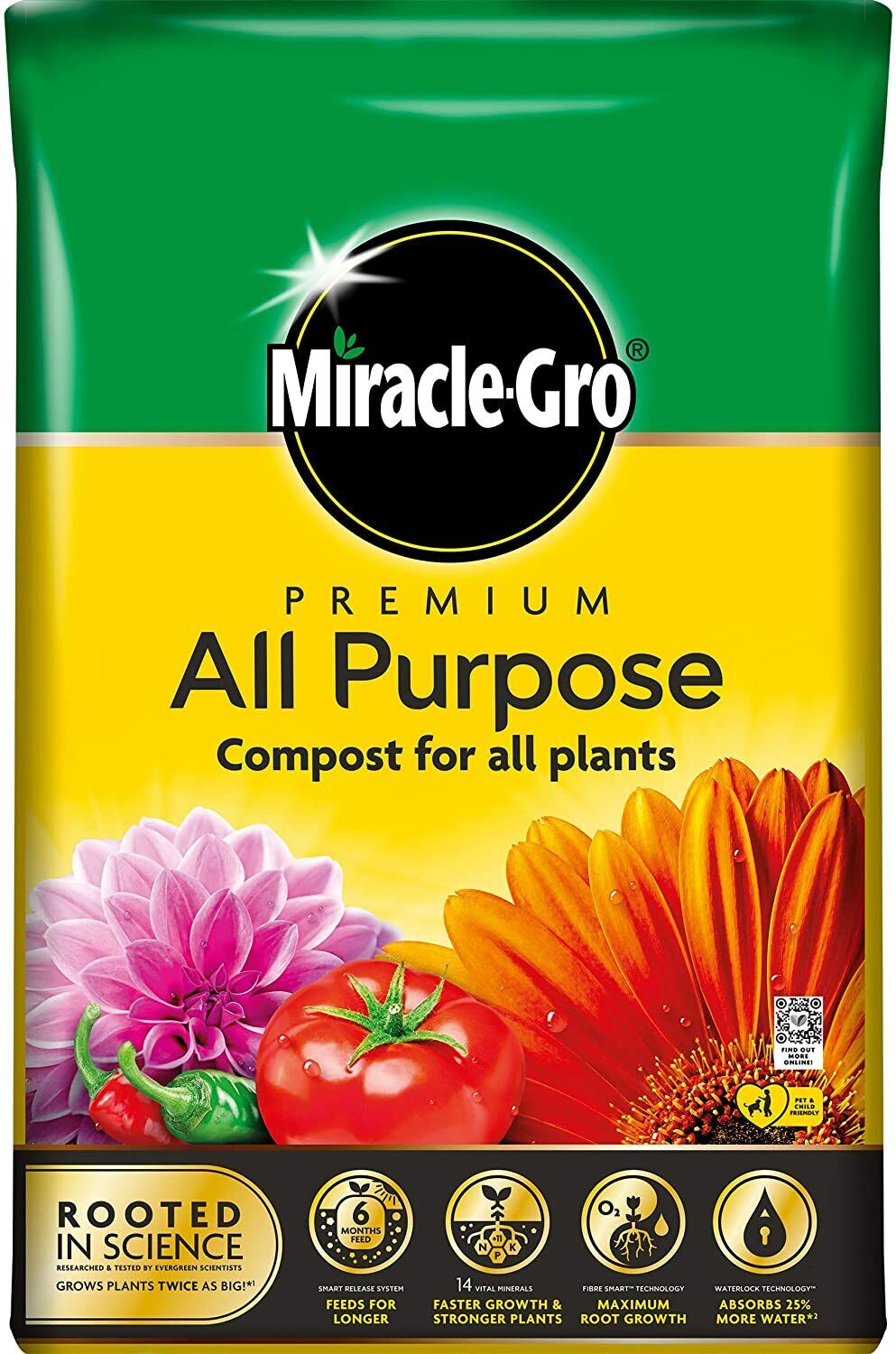 Miracle-Gro® Premium All Purpose Compost 40L SPLIT BAG