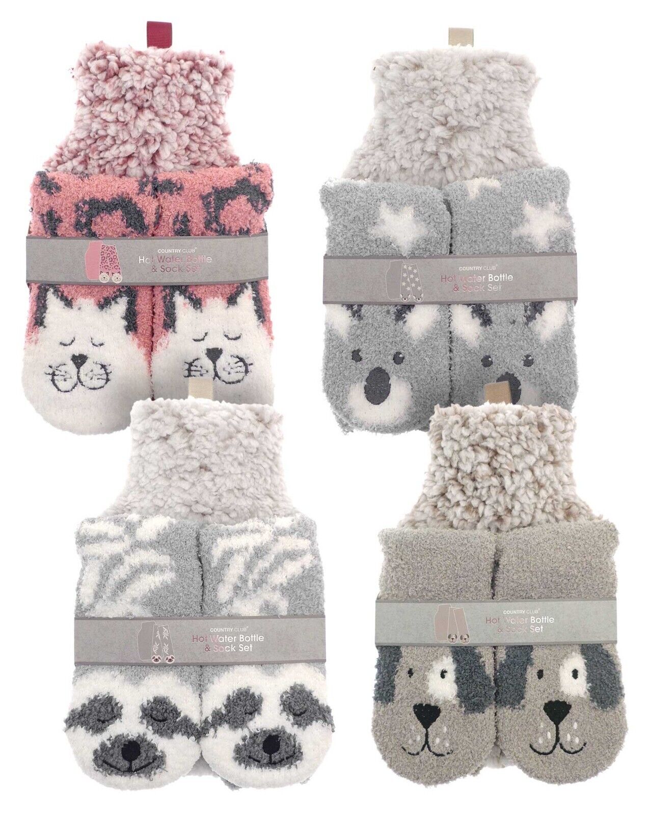 Hot Water Bottle & Socks Knitted Gift Set