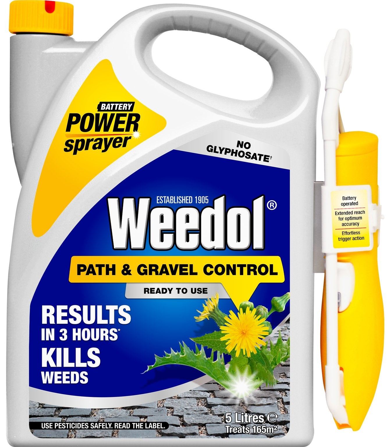Weedol Path Gravel Weedkiller Ready To Use 5L Power Sprayer Glyphosate Free