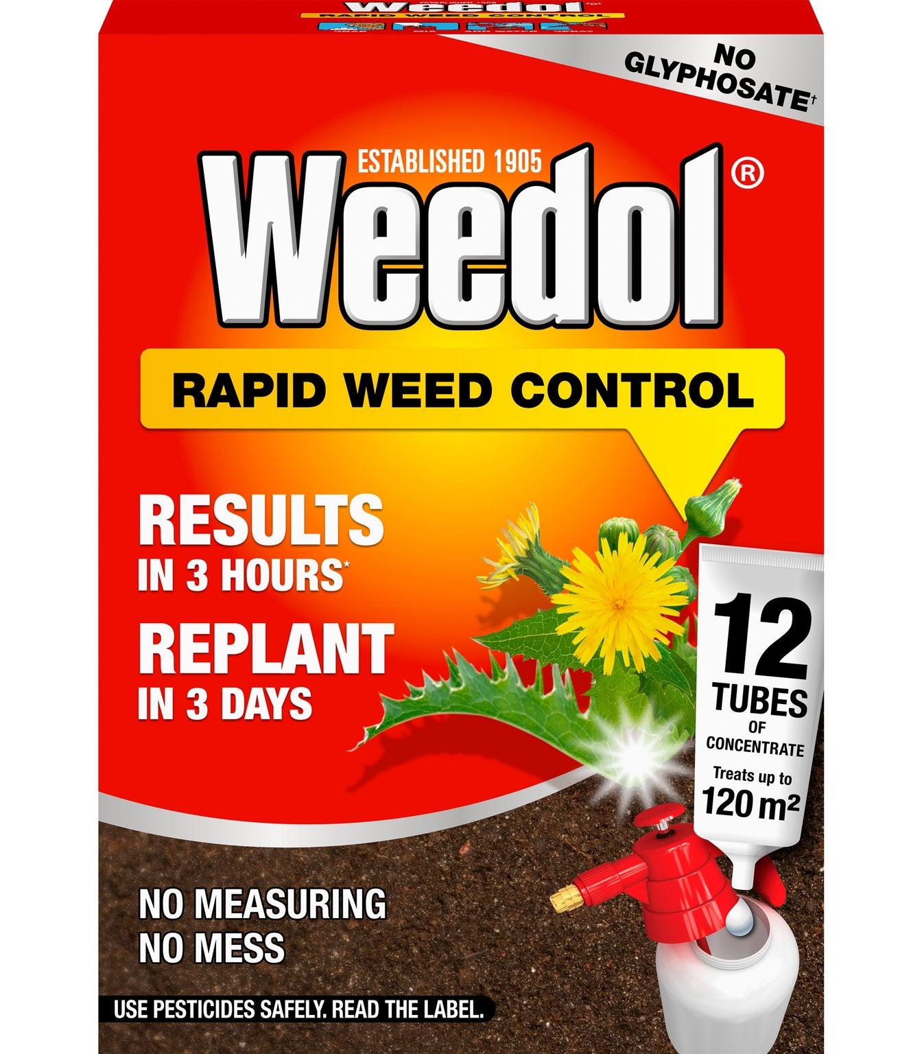 Weedol Rapid Weedkiller Concentrate 12 Tube Glyphosate Free