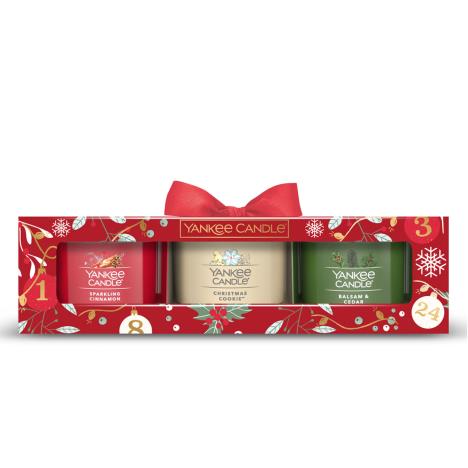 Yankee Candle 3 Filled Votive Candle Christmas Gift Set