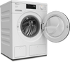 Miele WED665 WCS TwinDos 8kg Washing Machine, Lotus White, Graphite Door