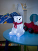 Acrylic Sitting Polar Bear 18cm, LED
