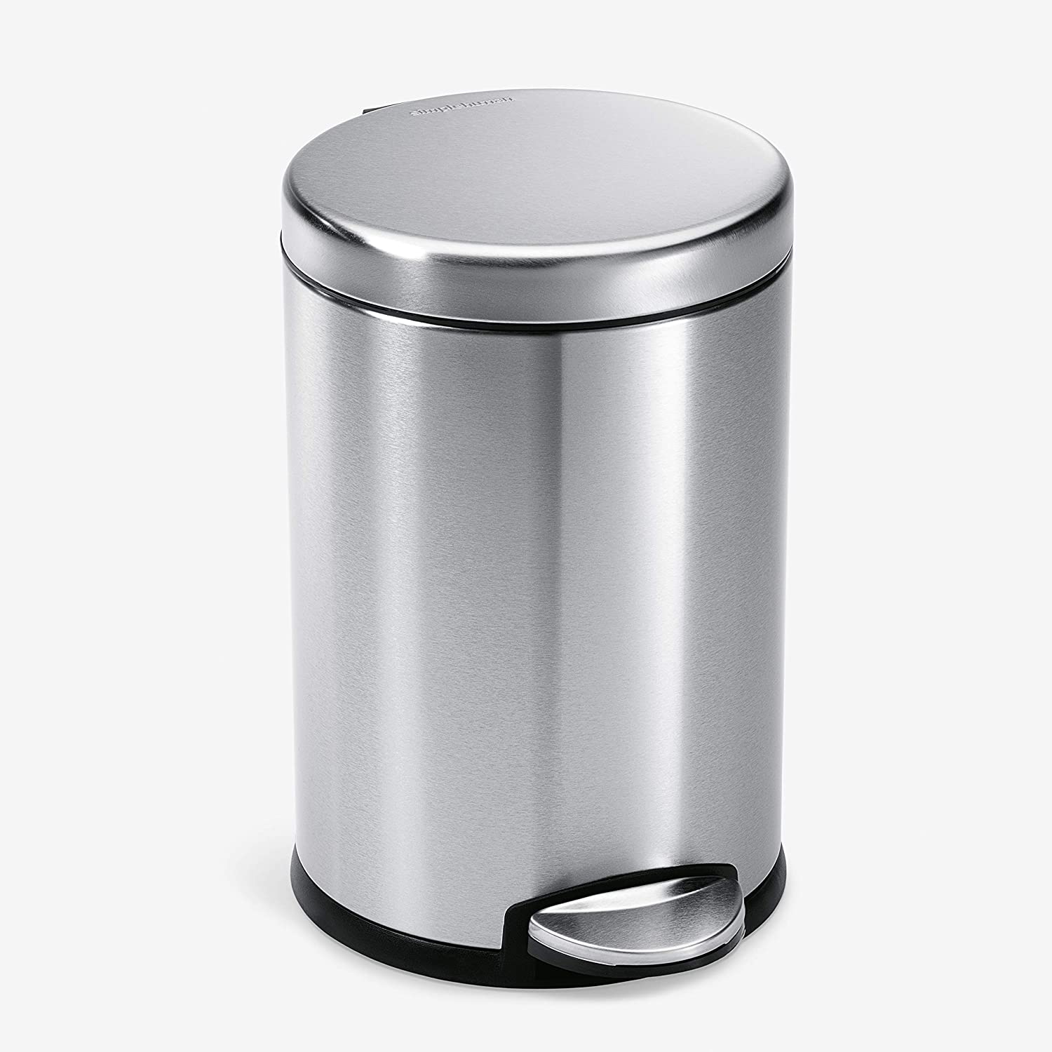 Simplehuman-Round-Pedal-Bin-Brushed-Stainless-Steel-4.5L