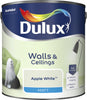 Dulux Matt Emulsion Paint For Walls And Ceilings - Apple White 2.5L Garden & Diy  Home Improvements
