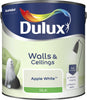 Dulux Silk Emulsion Paint For Walls And Ceilings - Apple White 2.5L Garden & Diy Home Improvements