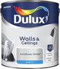 Dulux Matt Emulsion Paint For Walls And Ceilings - Cornflower White 2.5L Garden & Diy Home