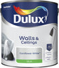 Dulux Silk Emulsion Paint For Walls And Ceilings - Cornflower White 2.5L Garden & Diy Home