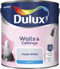 Dulux Matt Emulsion Paint For Walls And Ceilings - Violet White 2.5L Garden & Diy Home Improvements