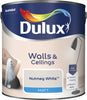 Dulux Matt Emulsion Paint For Walls And Ceilings - Nutmeg White 2.5L Garden & Diy Home Improvements