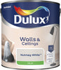Dulux Silk Emulsion Paint For Walls And Ceilings - Nutmeg White 2.5L Garden & Diy Home Improvements