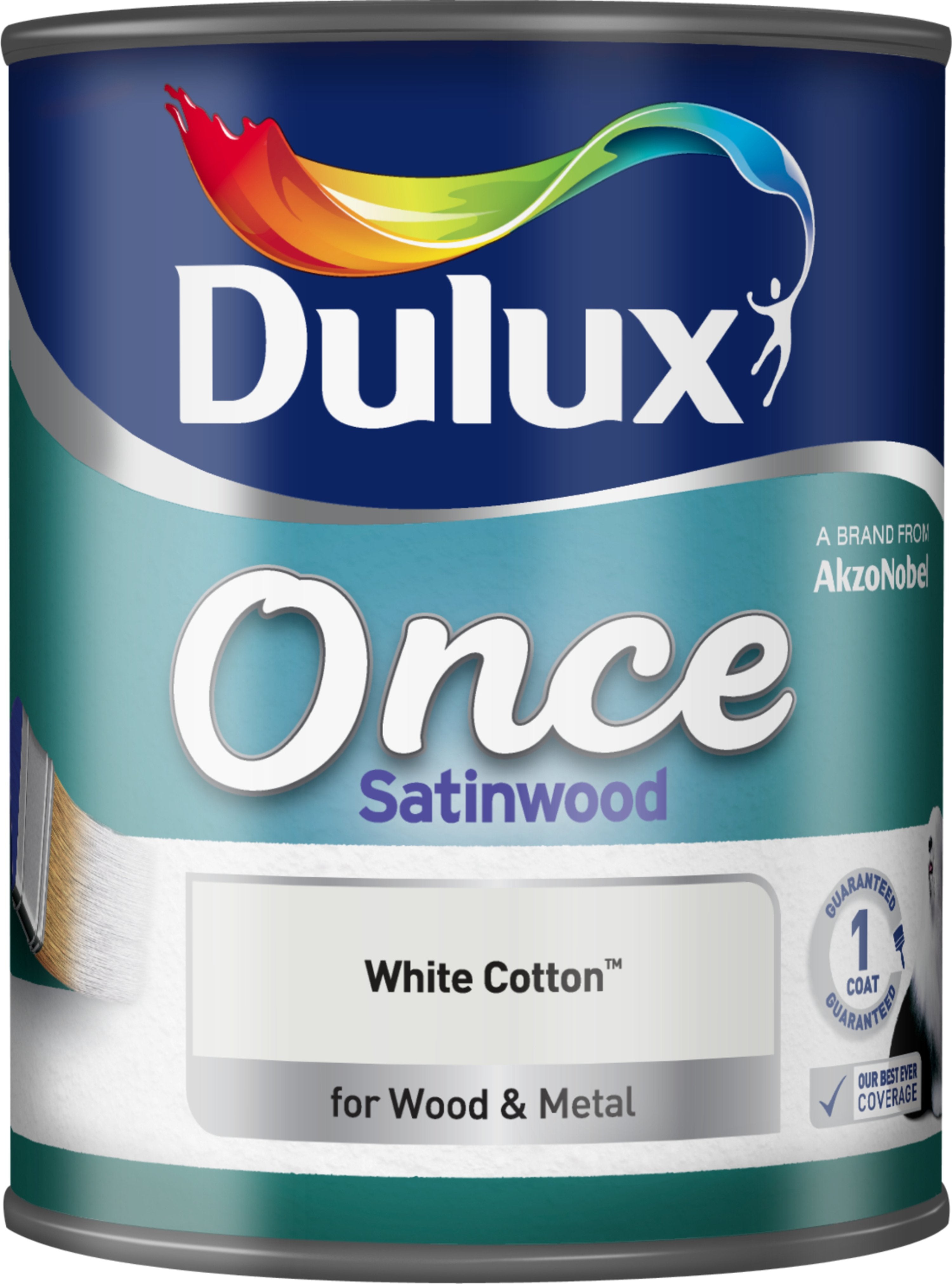 Dulux-Once-Satinwood-Paint-For-Wood-And-Metal-White-Cotton-750ml