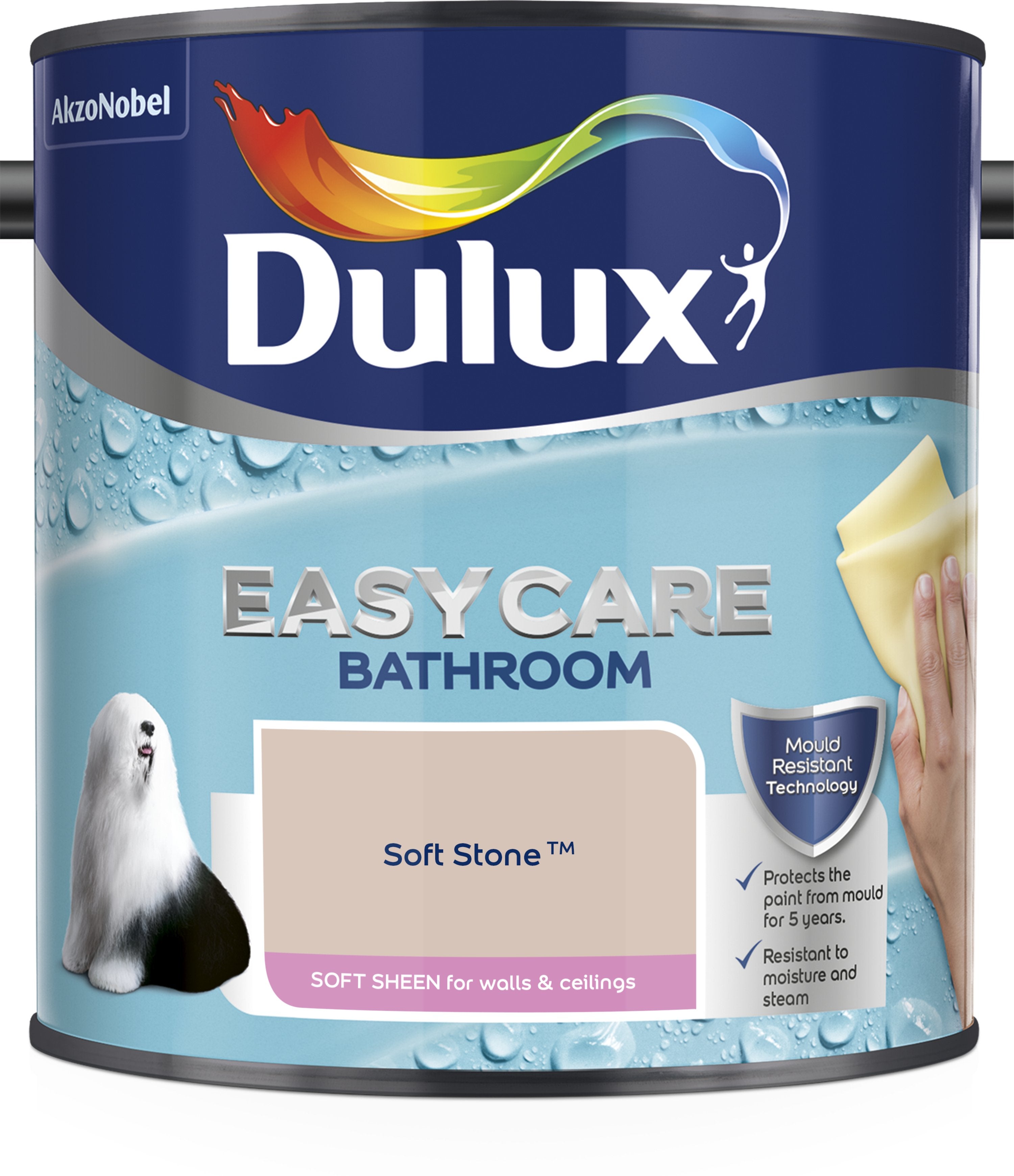 Dulux-Easycare-Bathroom-Soft-Sheen-Emulsion Paint-For-Walls-And-Ceilings-Soft-Stone-2.5L 