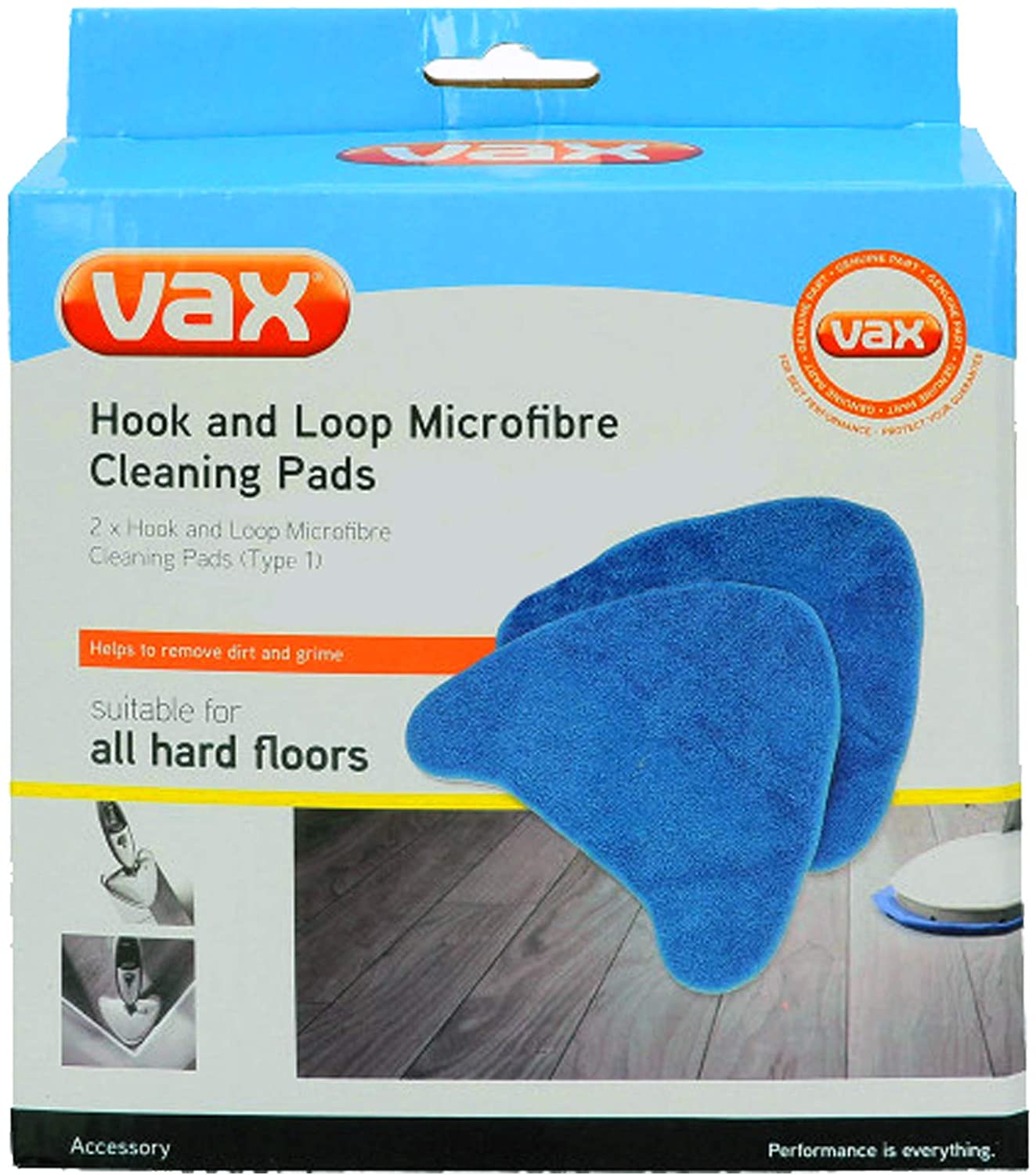 Vax-Genuine-S86-SF-B-S86-SF-C-S86-SF-P-S86-SF-T-Steam-Cleaner-Mop-Hook-and-Loop-Microfibre-Cleaning-Pad-Covers-Pack-of-2