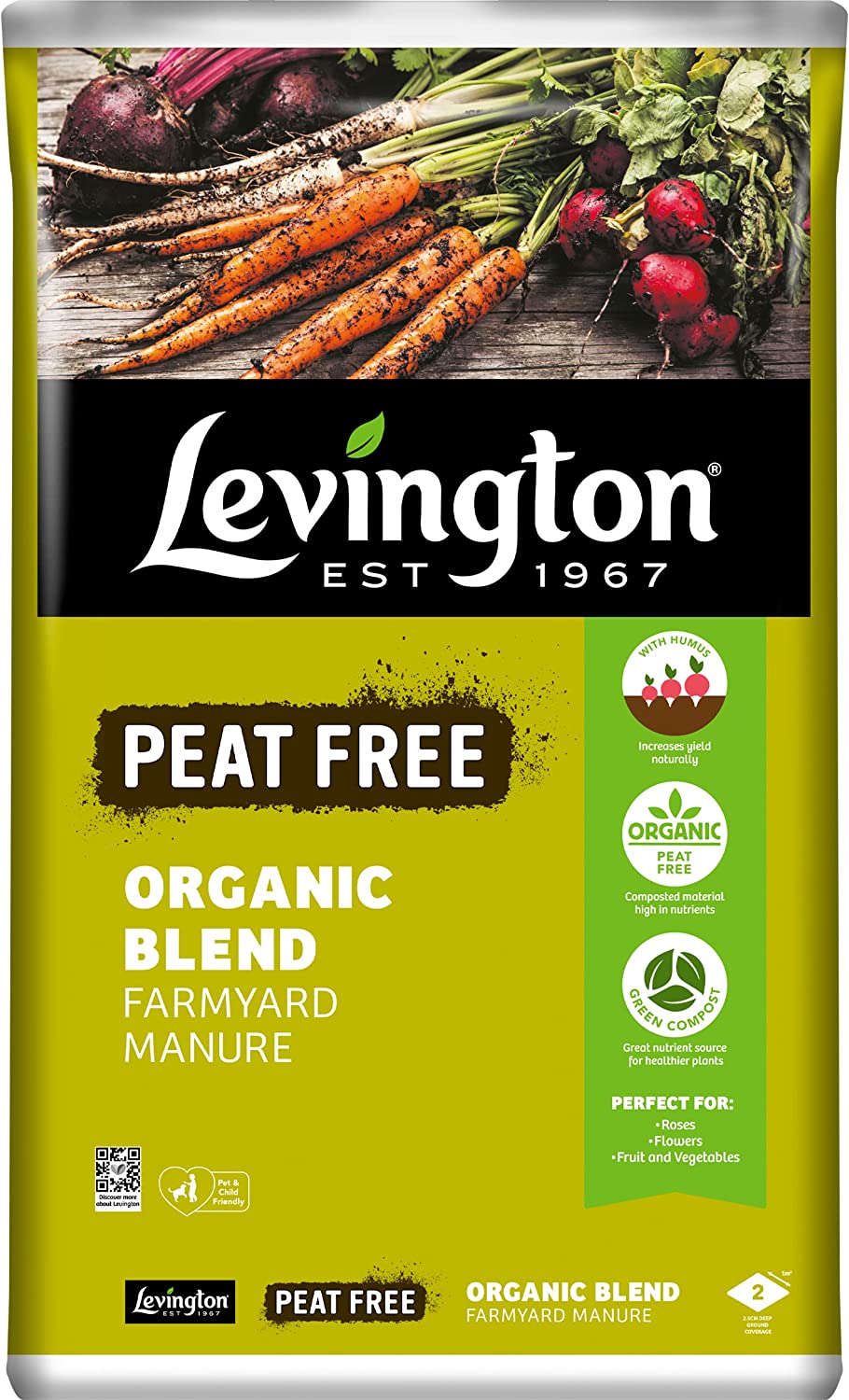 Levington Farm Yard Manure Organic Blend 50L