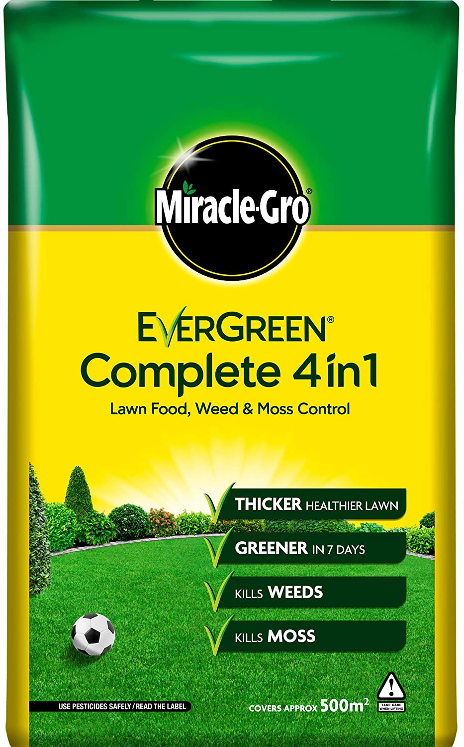Miracle-Gro Complete 4 in 1 Lawn Food 500 m2 17.5 kg Lawn Food Weed & Moss Control