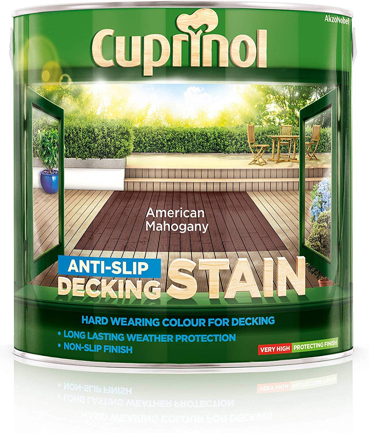 Cuprinol Anti Slip Decking Stain - American Mahogany 2.5L Garden & Diy Home Improvements Painting