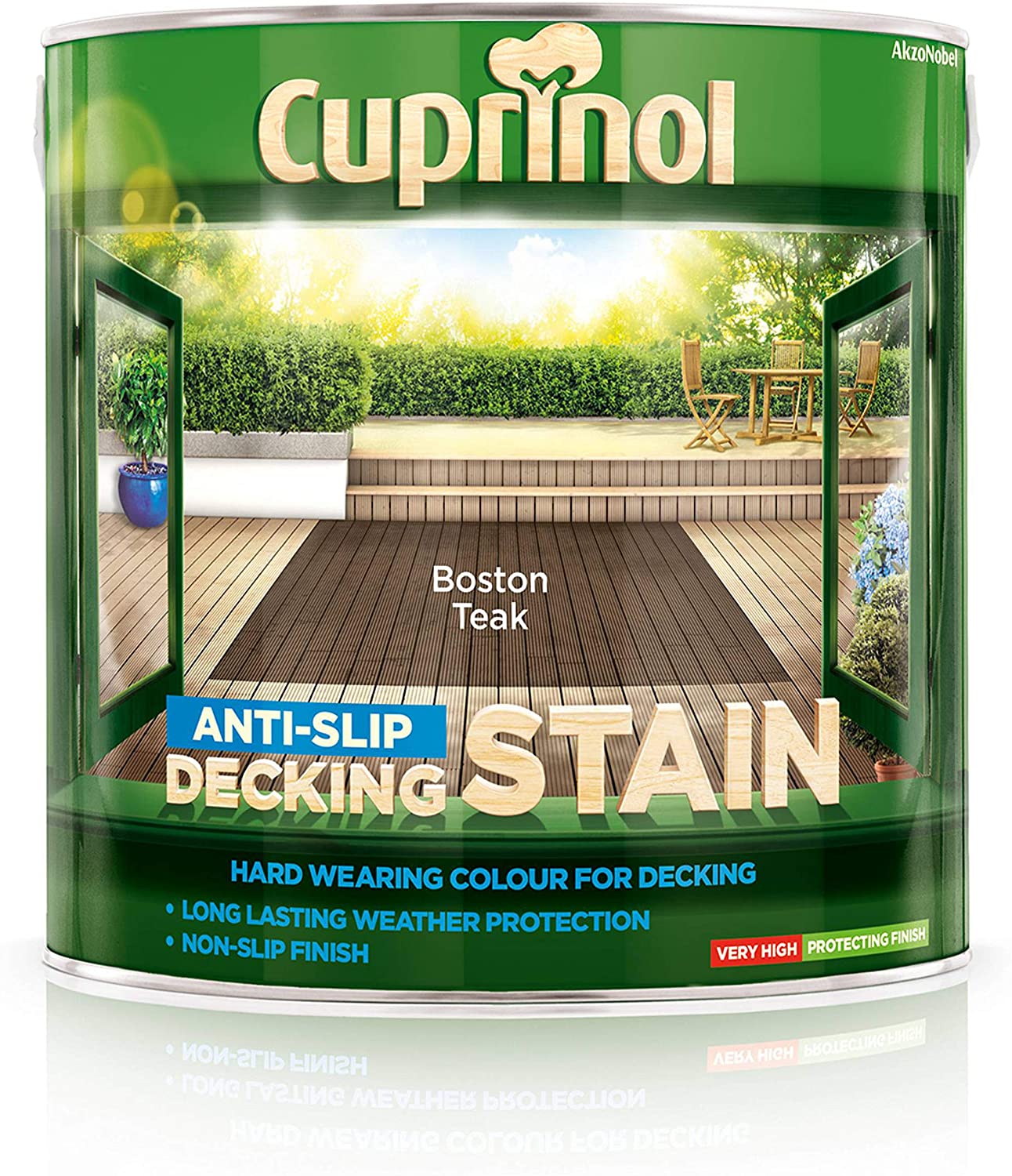 Cuprinol Anti Slip Decking Stain - Boston Teak 2.5L Garden & Diy Home Improvements Painting