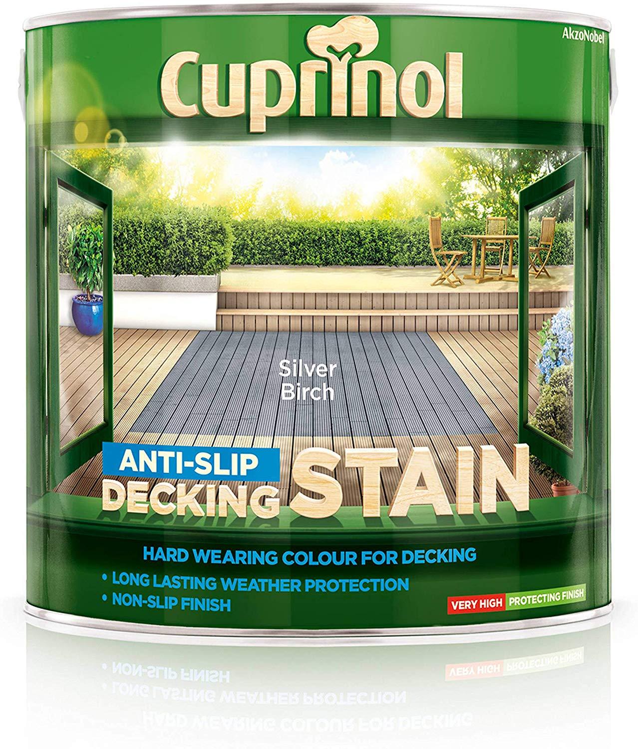 Cuprinol Anti Slip Decking Stain - Silver Birch 2.5L Garden & Diy Home Improvements Painting