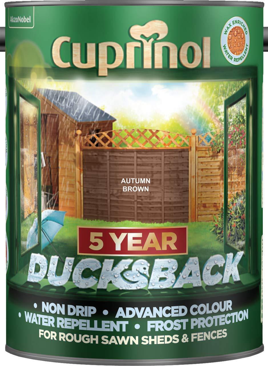 Cuprinol Ducksback 5 Year Waterproof For Sheds And Fences - Autumn Brown Litre Garden & Diy Home