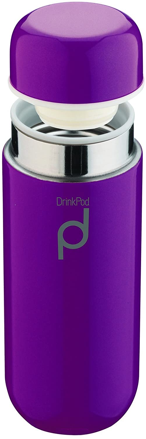 Grunwerg-200ml-Drinkpod-Stainless-Steel-Vacuum-Flask-Berry-Purple
