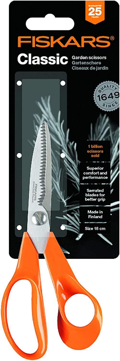 Fiskars Universal Scissors S92 Length: 18 Cm Stainless Steel Blade/plastic Handles Classic Orange