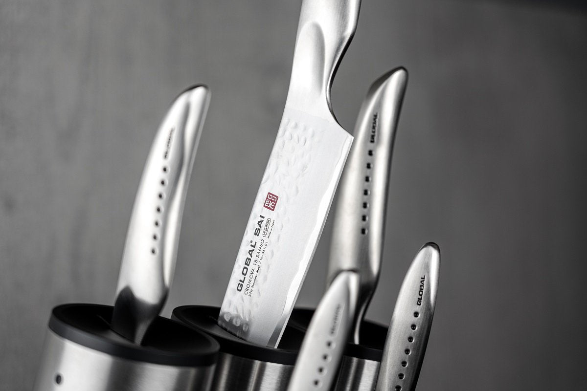 Global SAI2020/6B Sai Engine 6 Piece Knife Block Set Ample