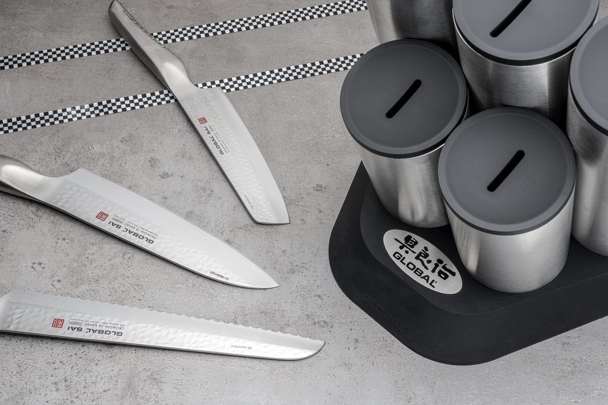 Global SAI2020/6B Sai Engine 6 Piece Knife Block Set Ample