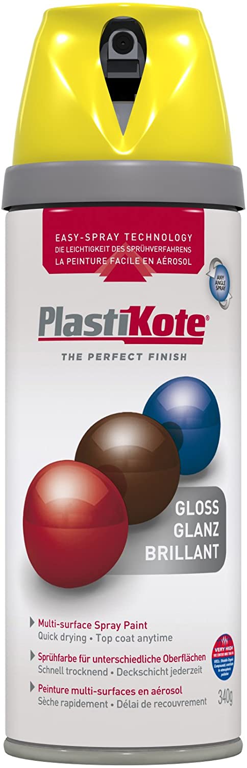 Plastikote Plasti-kote Premium Gloss New Yellow 400ml