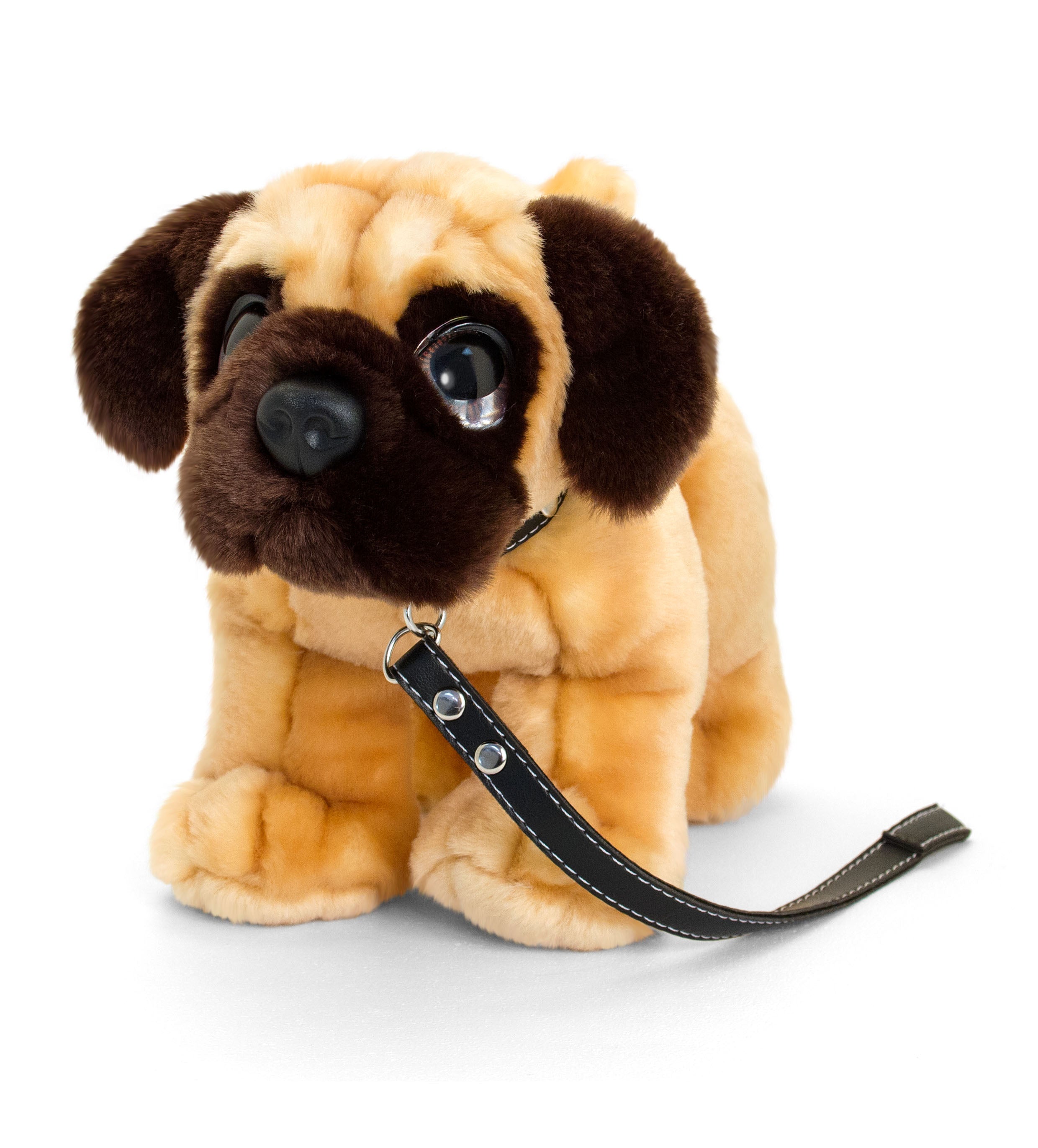 Keel-Toys-30cm-Signature-Cuddle-Puppy-Dog-On-Lead-Pug