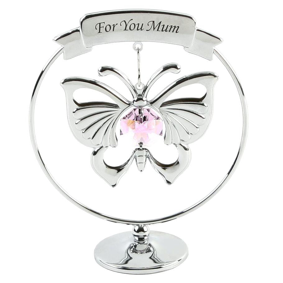 Crystocraft-keepsake-Gift-Ornament-For-You-Mum-Pink-Butterfly-with-Swarvoski-Crystal-Elements