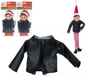 Elf on a Shelf Black Leather Jacket (Elf not included)