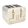 Haden Salcombe Cream And Copper 4 Slice Toaster Kitchen & Home Small Appliances