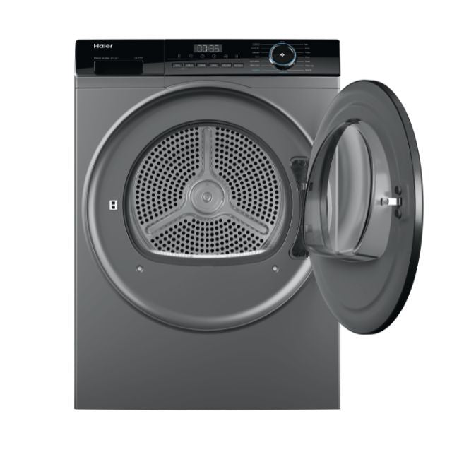 Haier HD90-A2939S 9kg Heat Pump Tumble Dryer, Graphite, A++ Rated