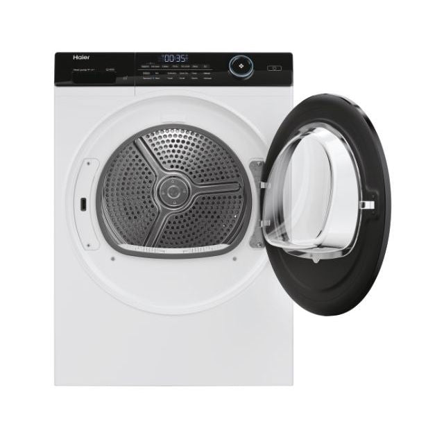 Haier HD90-A3959 9kg Heat Pump Tumble Dryer, White, A+++ Rated