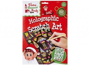 Elf on a Shelf Holographic Scratch Art