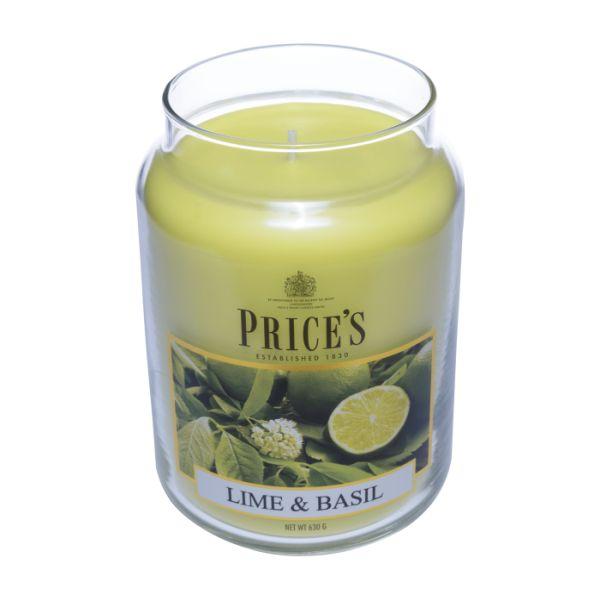 Prices Candles Scented Large Jar - Lime & Basil Special Offers Discounts Kitchen Home / Tealights