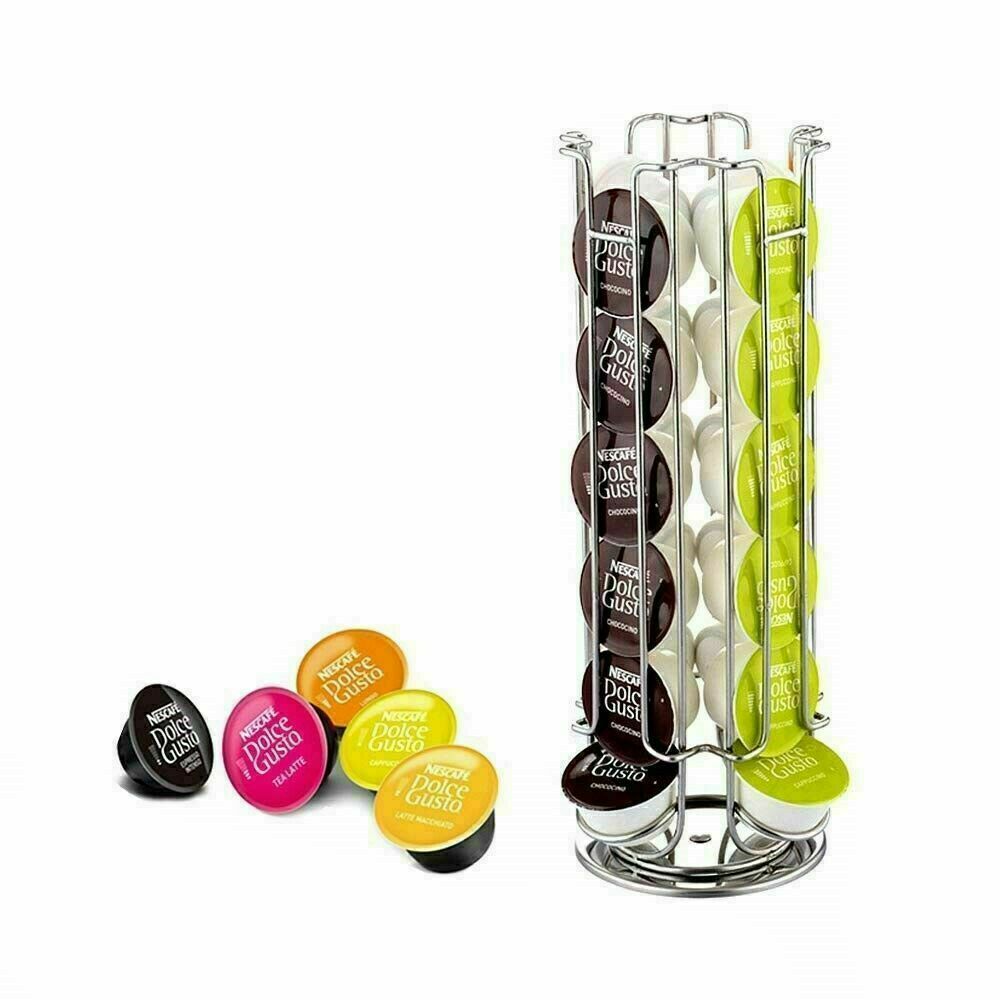 Compatible-24-Piece-For-Dolce-Coffee-Pod-Capsule-Holder-Stand-With-360-Degrees-Rotatable-Base